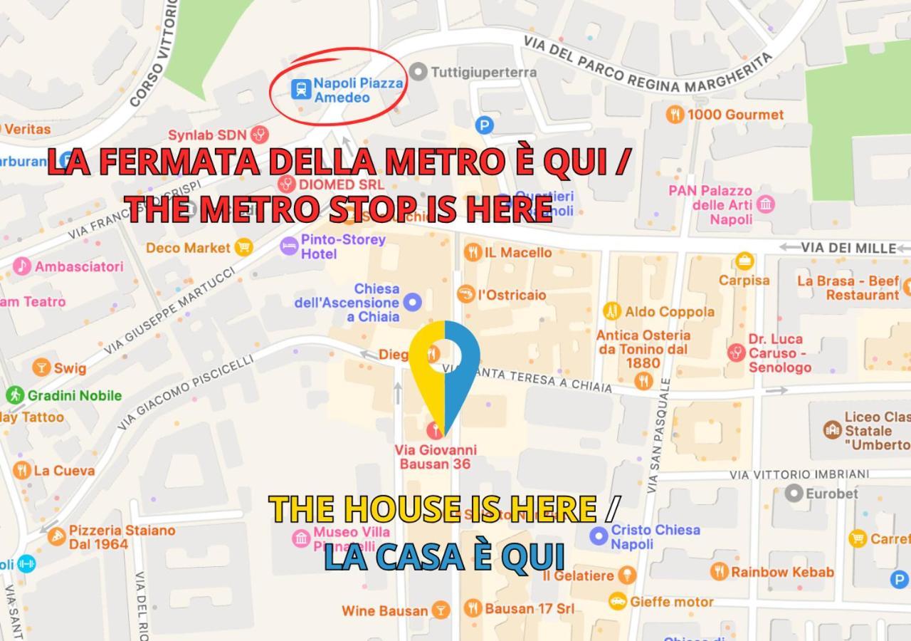 شقة Metro Amedeo - Stanza Privata Con Vasca Idromassaggio نابولي المظهر الخارجي الصورة